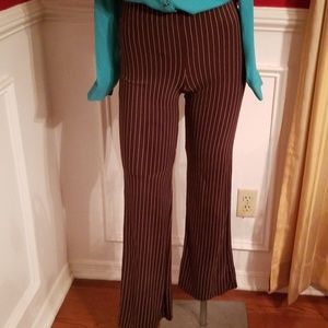 Brown pin-stripe pants